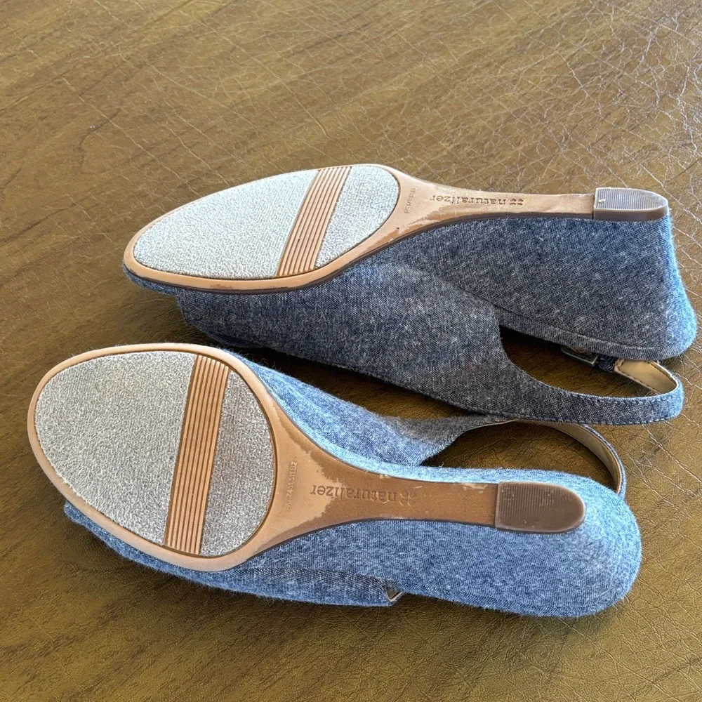 Naturalizer Women's Denim Blue Slingback Shoes - Picture 6 of 7
